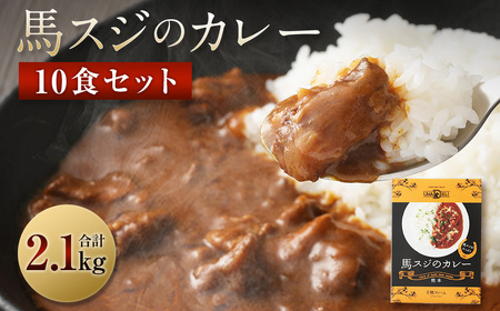 馬スジのカレー 10食セット 合計2.1kg 210g×10個 カレー レトルト 惣菜 馬すじ 馬肉