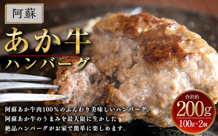 阿蘇 あか牛 ハンバーグ 2個 あか牛肉100%使用 牛肉 牛 惣菜 冷凍 熊本県産