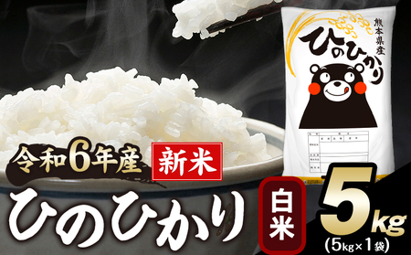 令和6年産 新米 早期先行予約受付中 ひのひかり 白米 5kg [11月-12月より出荷予定] 白米 精米 熊本県産(南阿蘇村産含む) 単一原料米 南阿蘇村