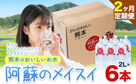 [2ヶ月定期便]水 熊本 の おいしい お水 阿蘇山 天然水 2L × 6本 1ケース 丸富産業[お申込み月の翌月から出荷開始]熊本県 御船町 水 天然水 みず 熊本