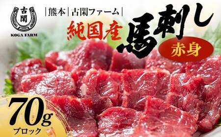 FK7-0213_純国産馬 赤身 70g 肉 馬肉 馬刺し 熊本県 熊本 嘉島