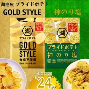 湖池屋 GOLD STYLE極みだし&神のり塩 24袋セット
