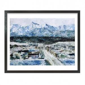 日高山脈の油彩画(複製原画) 1点_雑貨・日用品 家具・インテリア _