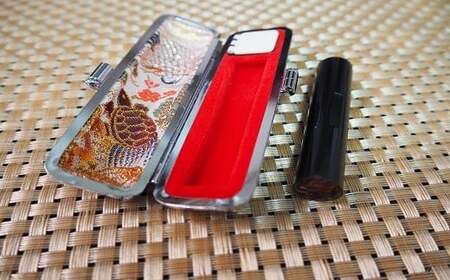 黒水牛丸型印鑑12mm(ケース付)- はんこ ハンコ 判子 実印 選べる 書体 黒水牛 熊本県 甲佐町[価格改定]