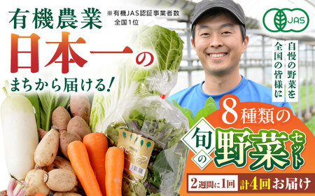 【全4回隔週定期便】有機野菜 8種セット 詰め合わせ 野菜詰め合わせ 熊本県産有機野菜 山都町産有機野菜 産地直送 高原野菜 新鮮有機野菜 採れたて有機野菜 旬 有機野菜セット 有機野菜食べ比べ 九州産有機野菜 有機野菜 オーガニック【株式会社 肥後やまと】[YAF018]