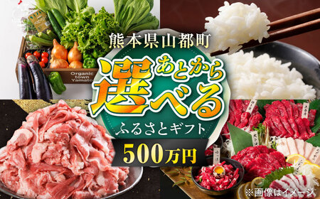 [あとから選べる]山都町ふるさとギフト 500万円分 米 牛肉 有機野菜 あか牛 馬刺し 定期便 山都