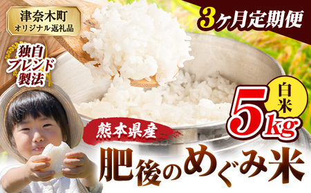 [3ヶ月定期便]熊本県産 白米 ブレンド米 肥後のめぐみ米 5kg 熊本県産 ふるさと納税 精米 米 こめ ふるさとのうぜい コメ お米 おこめ[申込み翌月から出荷]