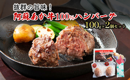 ハンバーグ セット 2個 阿蘇 あか牛 牛肉 100% 1p×2個 肉 お肉 にく 赤牛 配送不可:離島