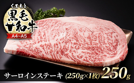 牛肉 A4〜A5 くまもと 黒毛和牛 サーロイン ステーキ 250g (250g×1枚) 肉 お肉 ※配送不可:離島