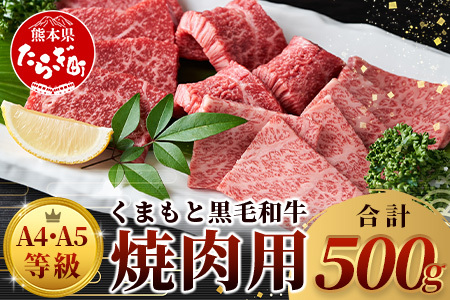 [ A4〜 A5 等級 ]くまもと黒毛和牛 焼肉用 500g[ ブランド 牛肉 肉 やき肉 焼き肉 バラ ロース モモ 和牛 国産 熊本県 上級 上質 