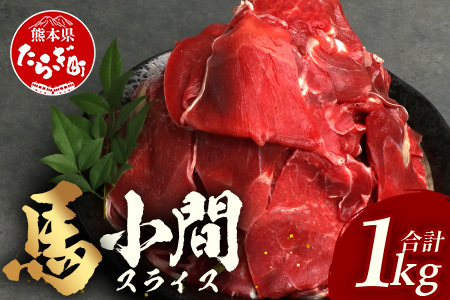 [ 年内お届け ]熊本県 馬肉 小間スライス 1kg(500g×2) ※12月18日〜28日発送※ 年内発送 年内配送 041