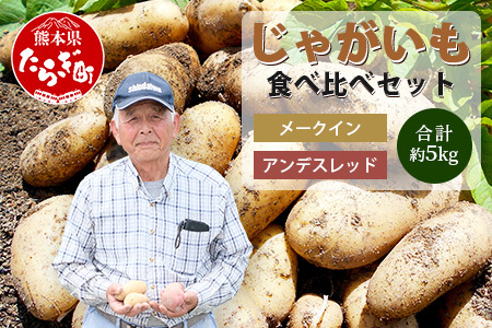 大森さんの じゃがいも 食べ比べセット 約5kg メークイン /アンデスレッド 熊本県 多良木町 ジャガイモ じゃが芋 野菜 ポテト 芋 いも 数量限定