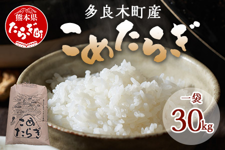 令和5年度米 多良木町産 こめたらぎ 30kg ×1袋 お米 新米 白米 精米 熊本県産 多良木町 にこまる 有機肥料使用 大容量 ふっくら 甘い 044-0509-a