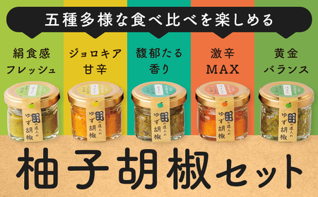 熊本県山江村の達人のゆず胡椒 5本セット 鷹乃産業有限会社[30日以内に出荷予定(土日祝除く)]柚子 ゆず ユズ こしょう 胡椒 柚子胡椒 セット