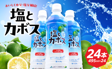 I02059-S [お中元 ギフト]塩とカボス 495ml×24本 [7/1〜8/8の期間にお届け]