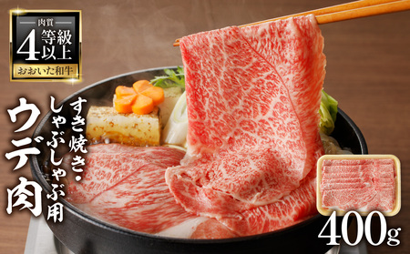 A01136-S [お中元ギフト] A4等級以上 百年の恵おおいた和牛 すき焼き・しゃぶしゃぶ用ウデ400g おおいた和牛認定取り扱い店 株式会社はしづめ [7/1〜8/8の期間にお届け]