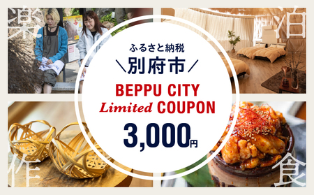 [2024年期間・数量限定]BEPPU CITY Limited COUPON (地域限定クーポン3,000円分)