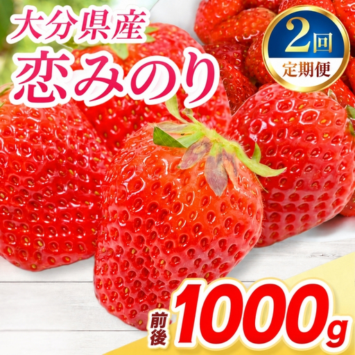 [定期便2回]恋みのり × 4パック ( 約1000g ) ( 1パック/250g前後 ) | いちご ベリー フルーツ 果物 産地直送 大分県 中津市