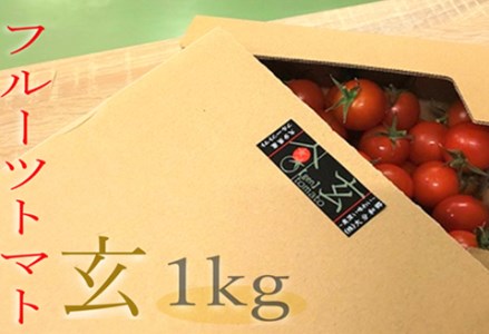 【先行予約】【期間限定】フルーツトマト 玄 1kg×1箱 ミニトマト ぷちとまと プチトマト 大分県中津産 九州野菜