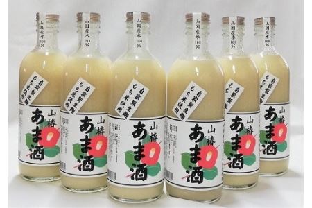 山国産・椿の甘酒(もち) 500ml×6本 甘酒 無着色 ノンアルコール 米麹 大分県 中津市