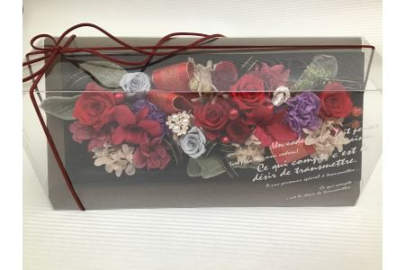 バラの花プリザーブドフラワー Lサイズ W10.5cm*D34cm*H15cm [数量限定]