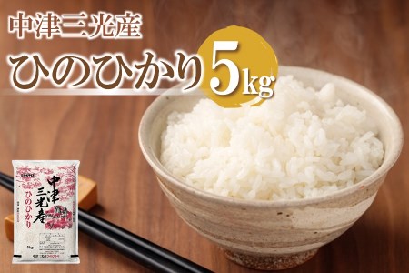 [先行予約][期間限定]令和6年産中津市三光産ひのひかり5kg(精米済白米)JA全農