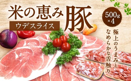 米の恵み豚(ウデスライス)2kg