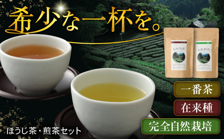 山の民の原生茶(一番茶葉) ほうじ茶・煎茶 各70g 日田市 / 田島山業株式会社[ARBK002]