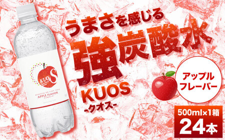 強炭酸水クオス アップルフレーバー 500ml×24本 / 炭酸 炭酸 炭酸 炭酸 炭酸 炭酸 / 日田市 / 株式会社OTOGINO[AREF014]