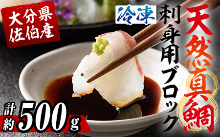 佐伯産 天然真鯛 刺身用ブロック (計500g) 魚 刺身 お刺身 鯛 タイ たい 真鯛 マダイ 鮮魚 海鮮 魚介 小分け カルパッチョ 塩焼き フライ 冷凍 国産 大分県産 おかず おつまみ [GO015][水元]