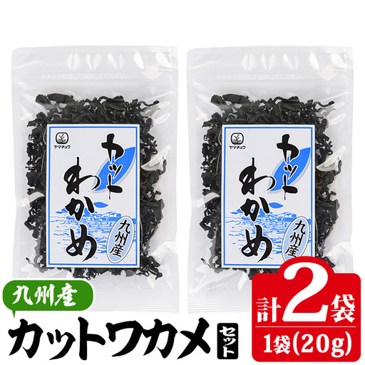 九州産 カットわかめ (計2袋・1袋20g入) 海藻 わかめ 味噌汁 みそ汁 サラダ 酢の物 スープ 国産 九州産 常温 大分県 佐伯市[CW32][山忠]