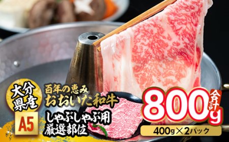 百年の恵み おおいた和牛 A5 しゃぶしゃぶ用 厳選部位 (800g) 国産 牛肉 肉 霜降り ロース 肩ロース もも 肩 和牛 ブランド牛 しゃぶしゃぶ 冷凍 大分県 佐伯市  【FS05】【 (株)トキハインダストリー】