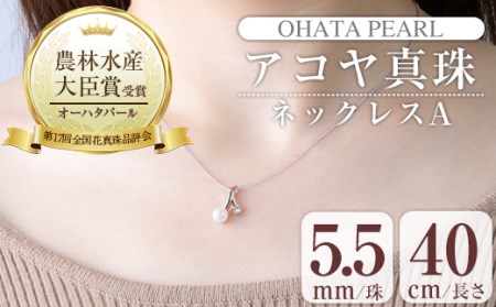 アコヤ真珠 ネックレスE (6.5mm珠・チェーン40cm) 真珠 パール