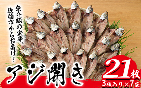 あじの開き(21枚) 魚 さかな 鯵 アジ おかず 肴 おつまみ 国産 大分県 佐伯市[GN011][Ichihashi企画]