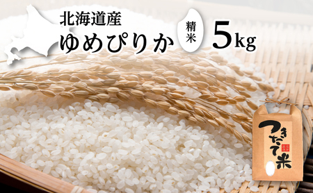 北海道産 ゆめぴりか 5kg[令和6年産][ 精米 米 白米 ご飯 お米 ごはん 国産 ブランド米 おにぎり ふっくら 常温 送料無料 ]