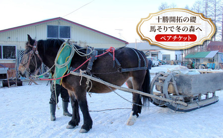 [北海道 十勝 幕別町 ]十勝開拓の礎 馬そりで冬の森へ[ ペア チケット ][ 牧場 見学 ツアー 体験型 旅 旅行 イベント 冬休み 自由研究 移住 自然 放牧 ガイド 北海道 十勝 幕別 ]