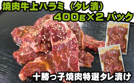 味付き牛上ハラミ800g[ 牛肉 豚肉 焼き肉 惣菜 冷凍 北海道 十勝 幕別 ふるさと納税 送料無料 ]