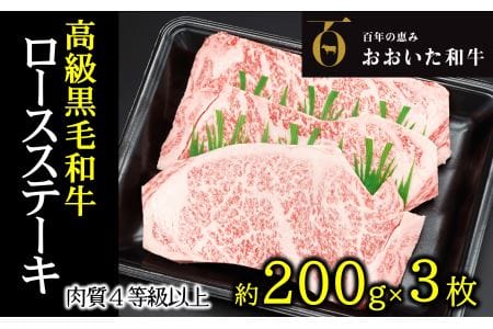 Ａ４ランク以上★おおいた和牛　黒毛和牛ロースステーキ（計６００ｇ）
