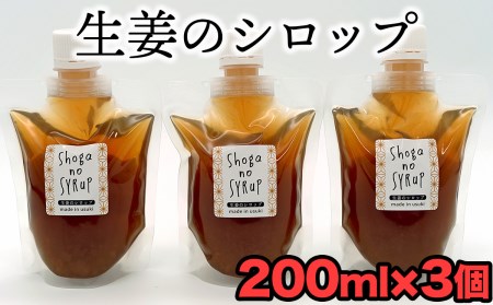 料理の調味料としても使える生姜シロップ(計600g)