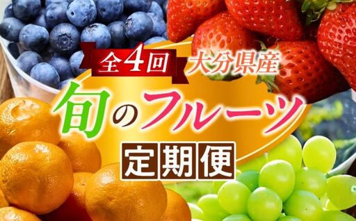 [フルーツ 定期便]大分県産 旬の フルーツ 定期便(全4回) | 津久見市