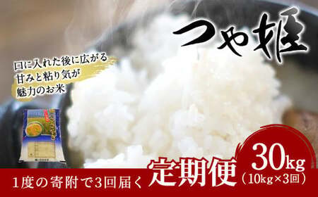 【3ヶ月定期便】大分県産 つや姫 10kg×3回 計30kg【2025年10月下旬発送開始】