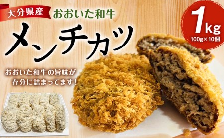 おおいた和牛 メンチカツ 100g×10個 計1kg 手作り 惣菜