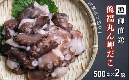  修福丸ん岬だこ ブツ切り 500g×2P 計1kg 肉厚