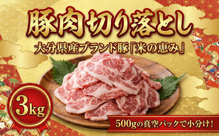 豚肉切り落とし(3kg/小分け500g) | 豊後高田市 豚肉