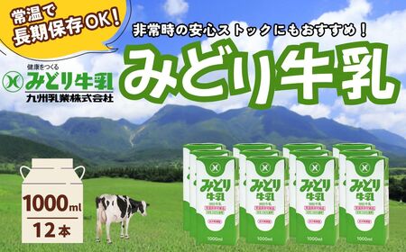 みどり牛乳 1000ml×2ケース (12本) 常温保存可能品 | 牛乳 豊後高田市