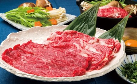 豊後・米仕上牛ロース・もも肉すき焼きセット(計600g)