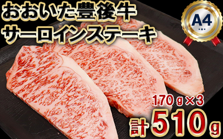 おおいた豊後牛サーロインステーキ510g(170g×3枚) 九州 お中元 御中元 [105-006_5]