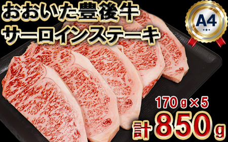 おおいた豊後牛サーロインステーキ850g(170g×5枚) お中元 御中元 [105-007_5]