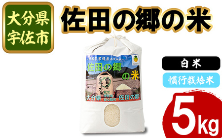 [新米・令和6年産]佐田の郷の米 慣行栽培米(5kg)お米 白米 ごはん ブランド米 常温 常温保存[111700101][雅設置プロジェクト 佐田の郷の会]