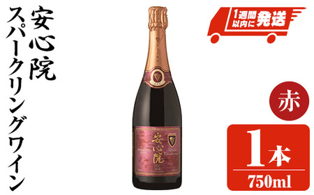 安心院スパークリングワイン赤(計750ml)酒 お酒 ワイン 赤ワイン スパークリングワイン ぶどう 葡萄 飲み比べ セット スピード発送 [107306800][時枝酒店]